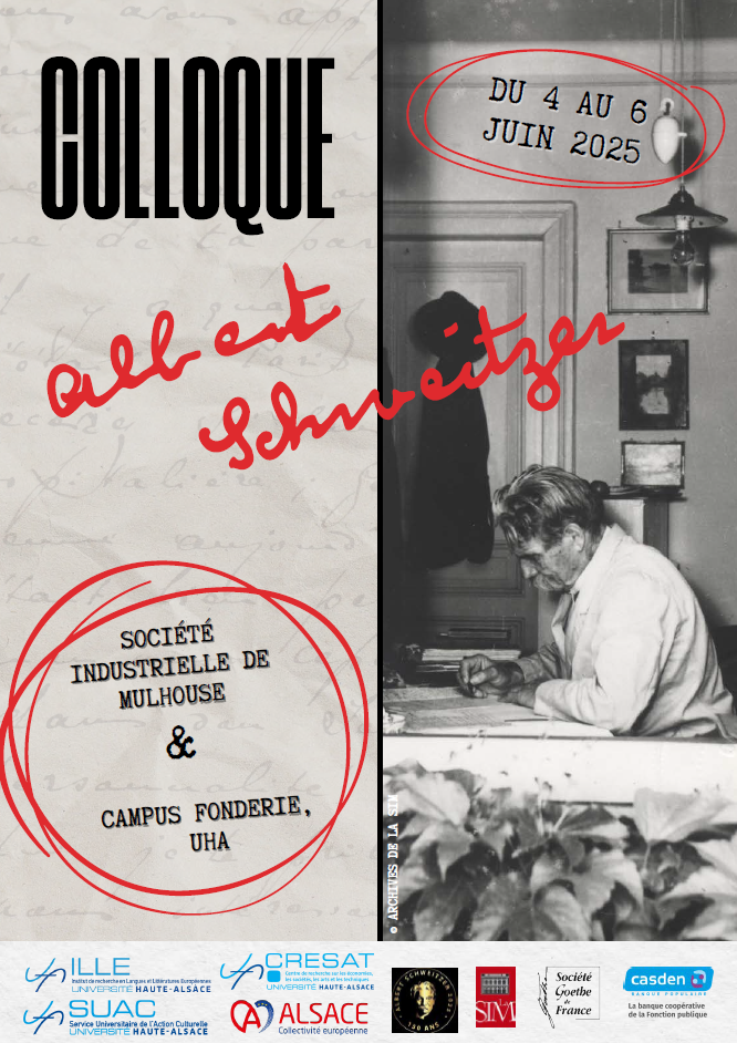 Du 04/06 au 06/06 | Colloque Albert Schweitzer